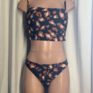Shade & Shore Black and Brown Bikini